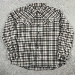 Stio Shirt Mens XL Flannel Button Up Cotton Long Sleeve Hiking‎ Camp Western